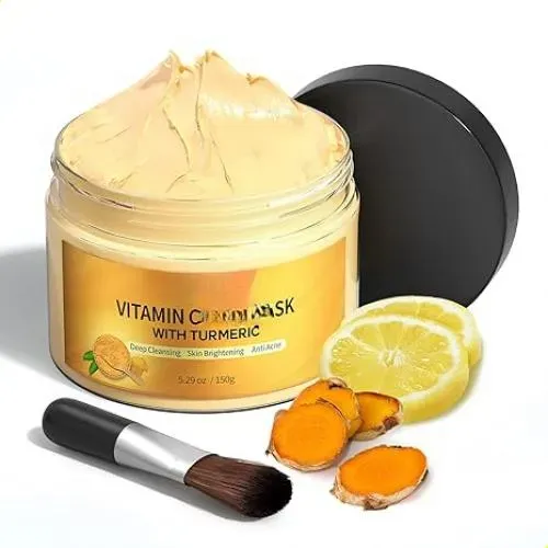Máscara De Arcilla De Cúrcuma Y Vitamina C Con Limpieza Pro