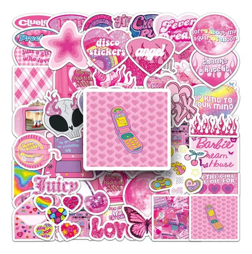 50 Piezas De Grafiti Estilo Y2k, Personalizadas Y Femeninas