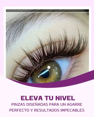 Kit X3 Pinzas Para Extensiones Pestañas Pelo A Pelo Vol Ruso