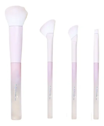 Set Brochas Maquillaje Polvo Rubor Fibra Suave Portátil Comp