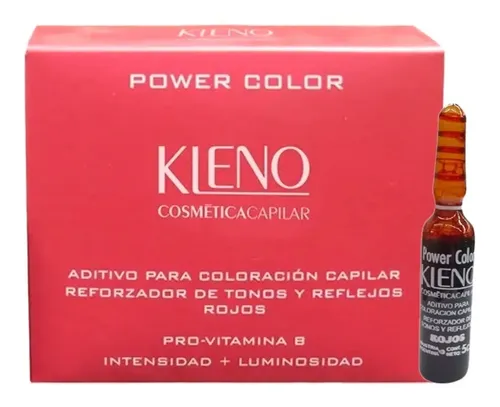 Ampolla Power Color Kleno Potenciador De Tonos Rojos X 3