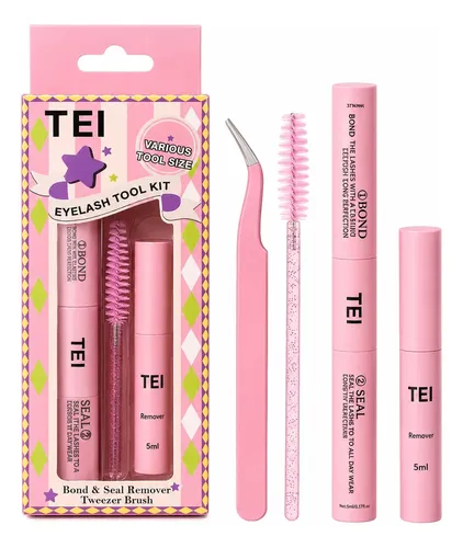 Kit Extensiones De Pestañas Tei Pegamento Sellador Removedor