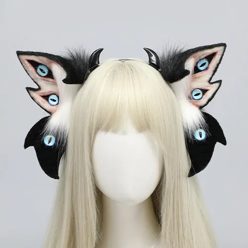 Diadema Con Orejas De Animal, Aro De Pelo Realista, Disfraz