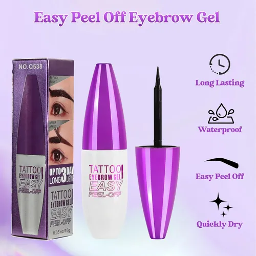Gel Para Cejas Tosouatop #02 Marrón Claro Resistente Al Agua
