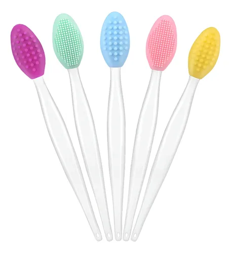 Cepillo Exfoliante De Labios 5 Piezas Silicona Unisex