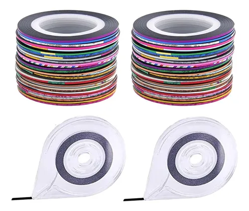 Set 62 Pegatinas Y Cintas Decorativas Para Uñas, Diseño