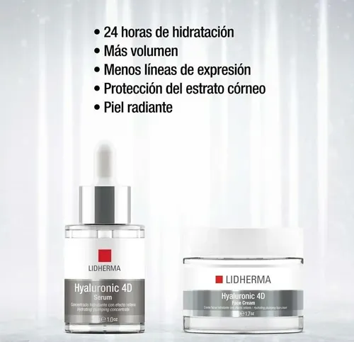 Kit Hyaluronic 4d Crema + Serum + Contorno De Ojos Lidherma