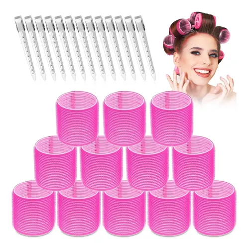 Juego De Rulos Para El Cabello Jumbo 24 Piezas Con 12 Rulos