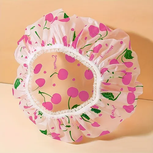 G- Gorro De Ducha De Alta Calidad Con Estampado De Cereza