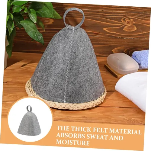 Gorro De Sauna De Fieltro Para Baño, Reutilizable Y Cómodo