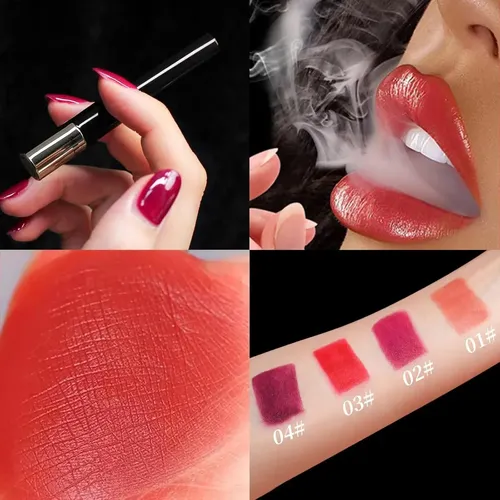 Set 4 Labiames Little Smoke Lipstick Velvet Matte – Mlsmile Color 4 Tonos