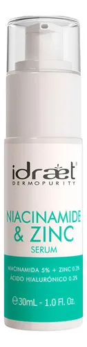Sérum Facial Refinador De Poros Idraet Niacinamida Zinc 30ml Grasa Día/noche