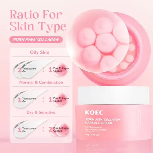 Crema Facial Pdrn Rosa Con Colágeno Hidrolizado Capsula