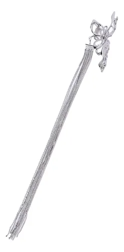Pinza Larga Con Borla Y Pinza Para El Pelo Con Diamantes De