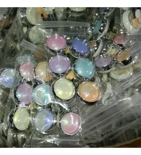 Polvo Efecto Luna Para Decoración De Uñas X6 Frascos 6pcs