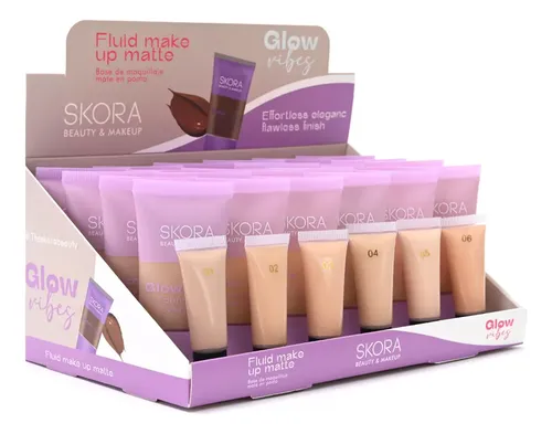 Base Maquillaje Liquida Foundation Glow Vibes De Skora 30 Ml Tono 01