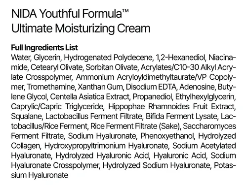 Nida Ultimate Moisturizing Cream Youthful 100ml Original