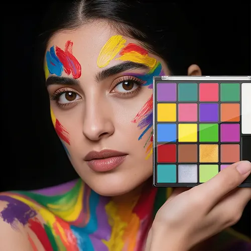 & Kit De Pintura Facial Al Óleo De 22 Colores Con 10 *