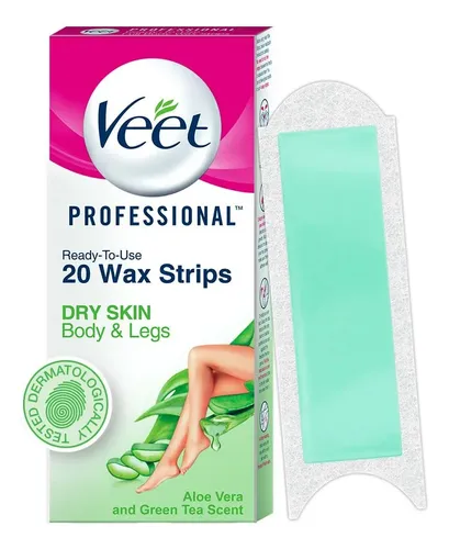Kit De Depilación Veet Full Body Dry Skin, 20 Tiras