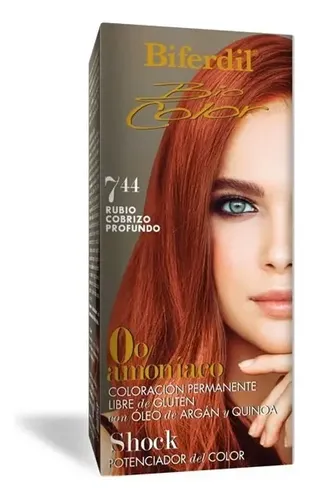 Biferdil Tintura Kit Amoniaco 0 % – Vegano Tono 7.44