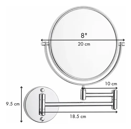 Espejo Para Maquillaje Led Pared Aumento X3 Bateria 3000mah