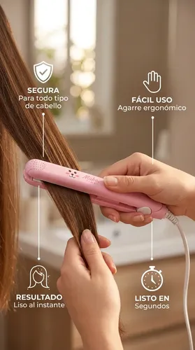 Mini Planchita Pelo Portátil Viaje Ceramica Viaje Portatil