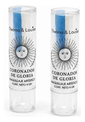 Maquillaje Argentina Thelma Louise Labial Celeste Blanco X2u