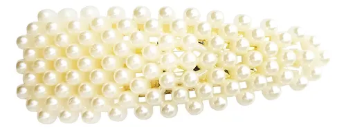 Hebillas De Perlitas Para Pelo Pack X 12 Accesorios Color Blanco