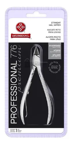 Alicate Cortaúñas Inox 776 Punta Recta Mundial Afilado