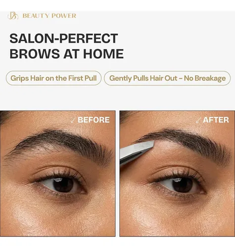 Pinzas De Precisión Beauty Power Inclinadas Acero