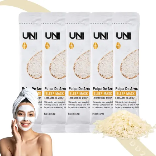5 Mascarillas Faciales Hidratantes Mask Pulta De Arroz 4ml Todo Tipo De Piel