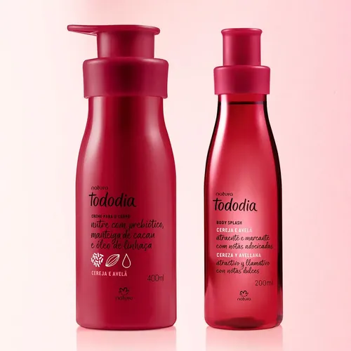 Kit Natura Tododia Cereza y Avellana Body Splash y Loción Corporal Fragancia Neutra