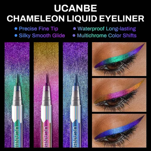 Delineador Líquido Multicolor Ucanbe Makeup Chrome