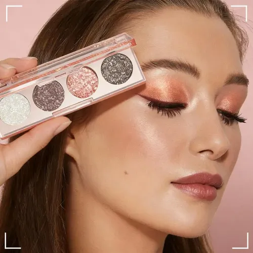 Paleta De Sombras Feicuiyun 4 Colores Pearl White, Light