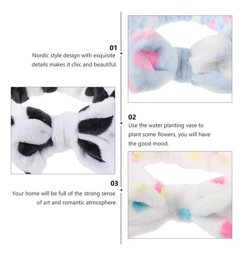 Diadema Creative Bowknot, 4 Unidades, Para Lavar La Cara, Ma