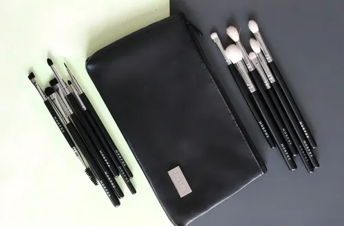 Set Brochas Maquillaje Ojos Morphe N° 702 Credible 12 Piezas Naturales Sintéticas