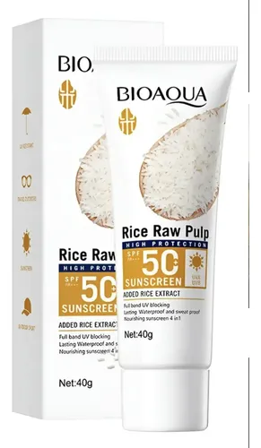 Protector Solar De Arroz En Crema Toque Seco Bioaqua