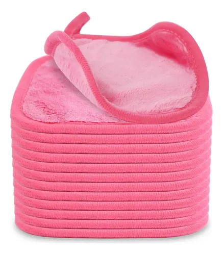Paño Desmaquillante Puomue Microfibra 12 Unidades Rosa