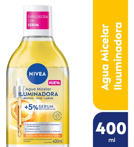 Agua Micelar Nivea Iluminadora Piel Sensible 400 Ml