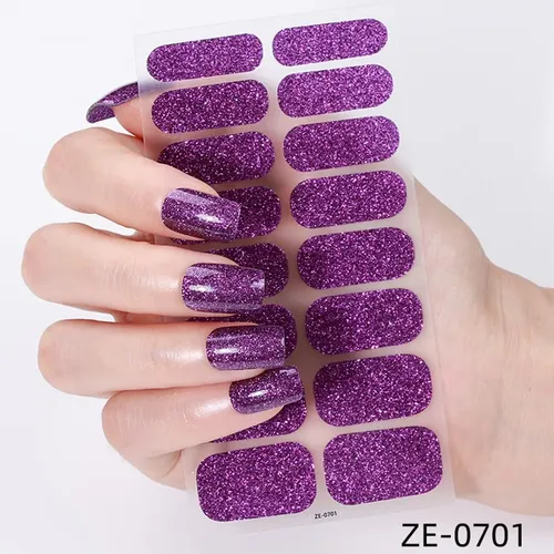 Kit De Envolturas De Uñas Completas 8sheets Con Tiras De