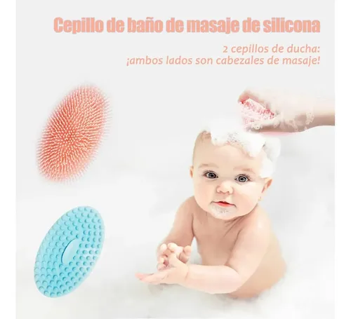 Cepillo Champú Silicona 2 En 1 Masaje Capilar Y Baño