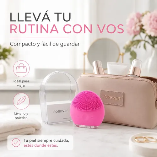Limpiador Facial Eléctrico Forever Intensidad Regulable Pink