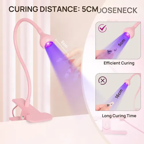 Lámpara De Uñas Uv Led Aoraem Rosa Con Control De Pie