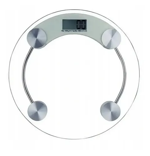 Balanza Digital Baño Vidrio LCD 180kg Redonda Apagado Automático Venice