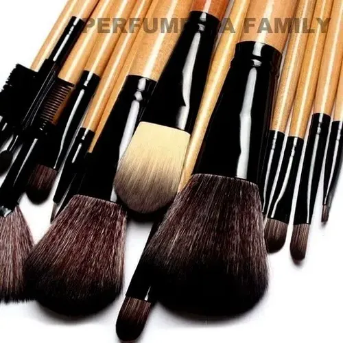 Set De 24 Brochas Y Pinceles De Maquillaje Profesional +estuche De Cuero Ecologico – Excelente Calidad
