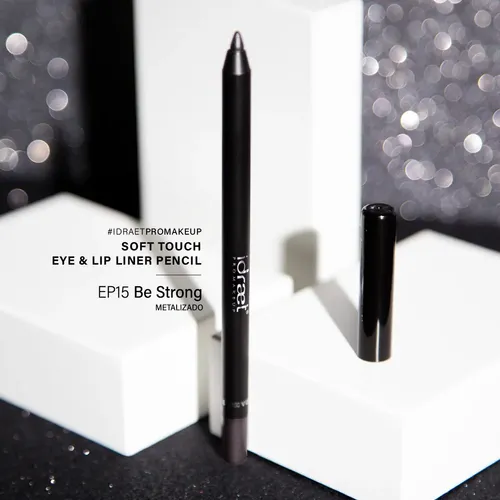 Lápiz Delineador De Ojos Eye Pencil Soft Touch Colors Idraet Color Black Efecto Metálico
