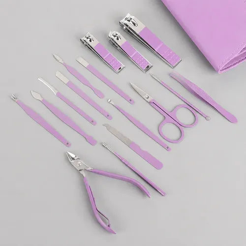 Set 16 Piezas Kit De Manicura Y Pedicura