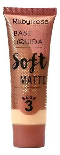 Base de maquillaje líquida mate suave Ruby Rose, 29 ml Tom 3