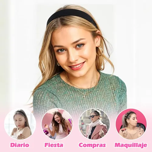 //25 Pzas Accesorios Para El Cabello Diademas Mujer Moda 2cm