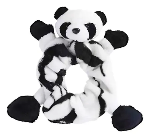 Coletero Elástico De Panda De Felpa Para El Cabello